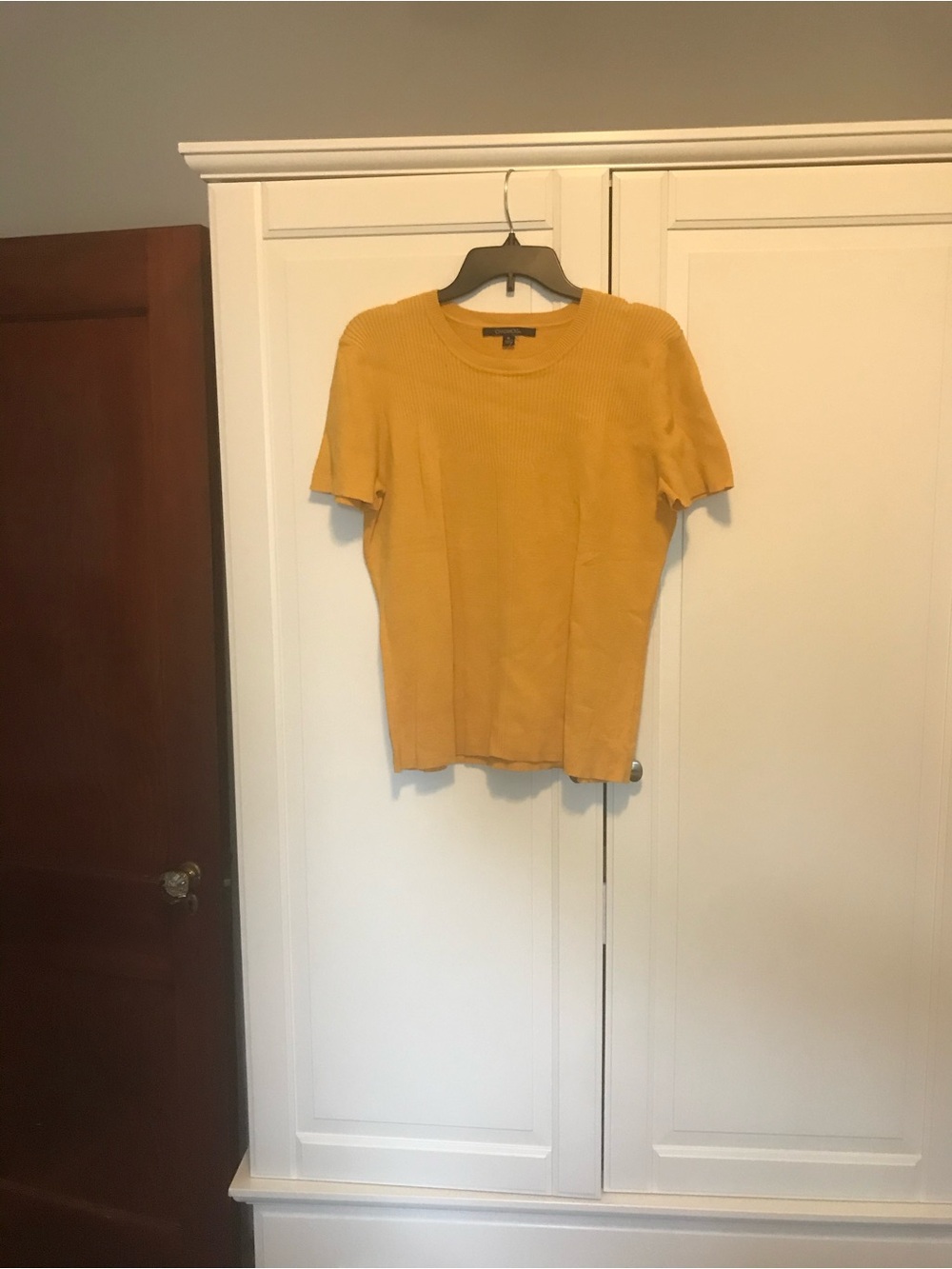 Women’s Short Sleeve Knit Shirt - Mustard Yellow